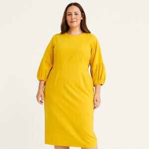 FKSP Yellow 3/4 Sleeve Maxi Dress Size XL